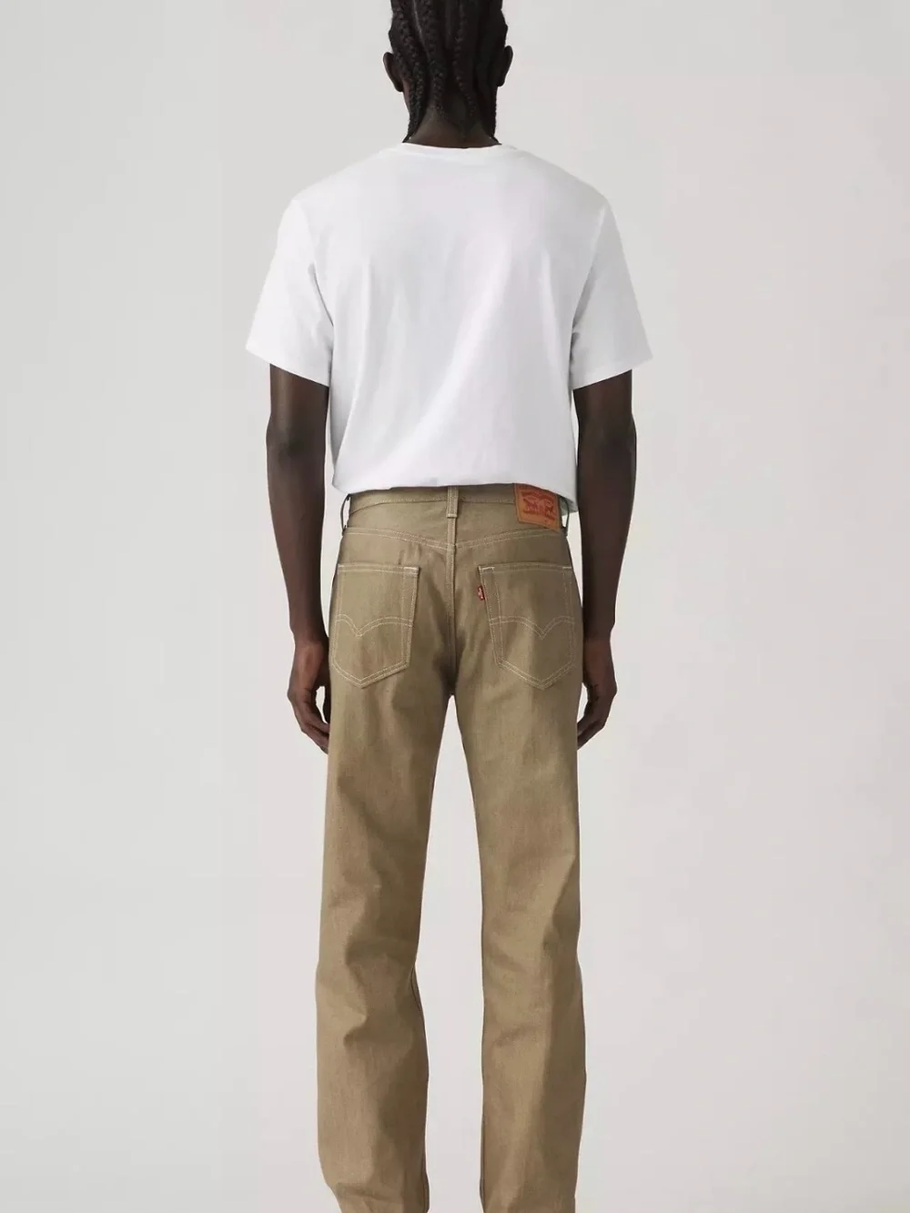 Levi’s 501 men’s 42/32 button fly original fit denim jeans, beige color (new)